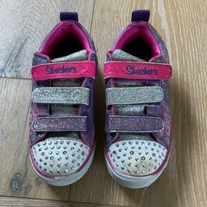 Skechers Kids' Sparkly Pink and Purple Sneakers
